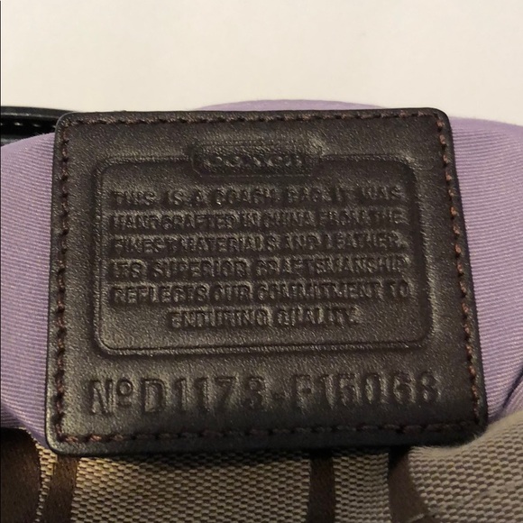 Coach Signature C Tan/Brown Cotton & Leather Bag - Picture 8 of 10